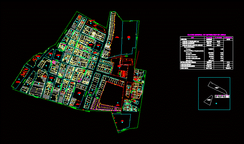 Map Of Huanchaco DWG Block for AutoCAD