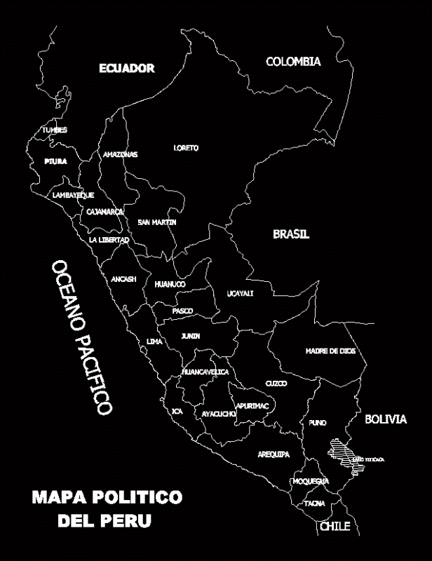 Map Of Peru DWG Block for AutoCAD