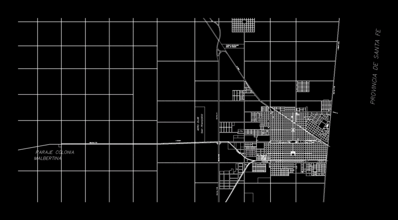 Map Of The City Of San Francisco, Cordoba Argentina DWG Block for AutoCAD