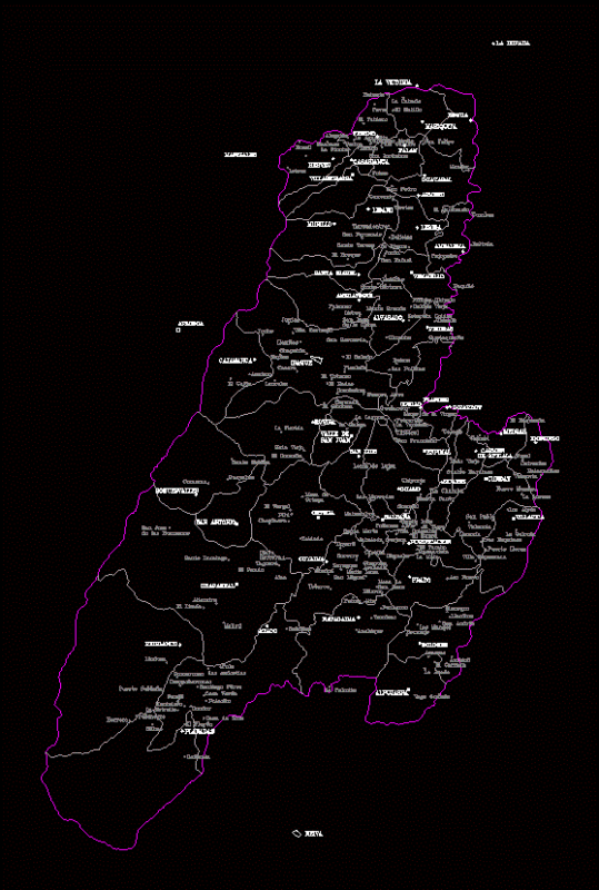 Map Of Tolima DWG Block for AutoCAD
