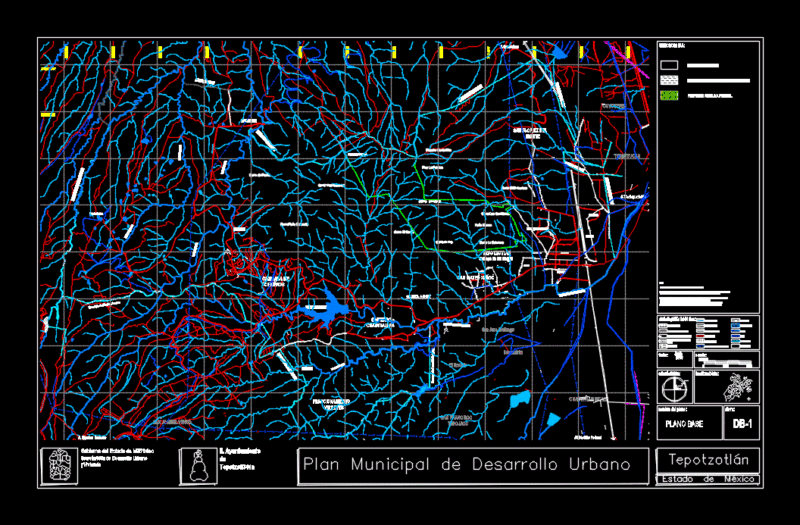 Map Texcoco DWG Block for AutoCAD