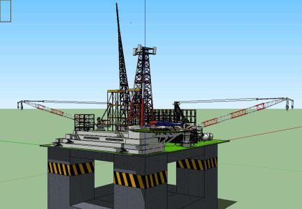 Marine Platform 3D SKP Model for SketchUp
