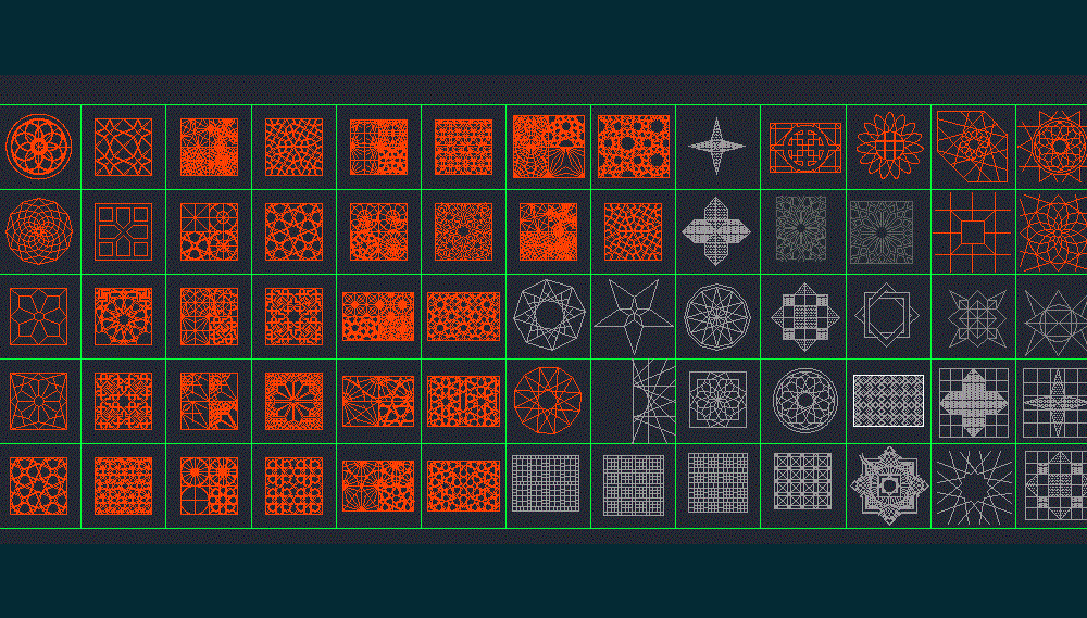 Cnc Design Pattern Cad Block - Printable Online