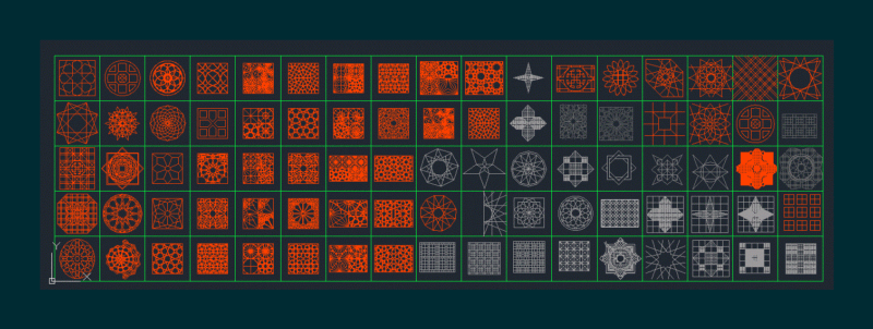 Mashrabia Designs DWG Block for AutoCAD