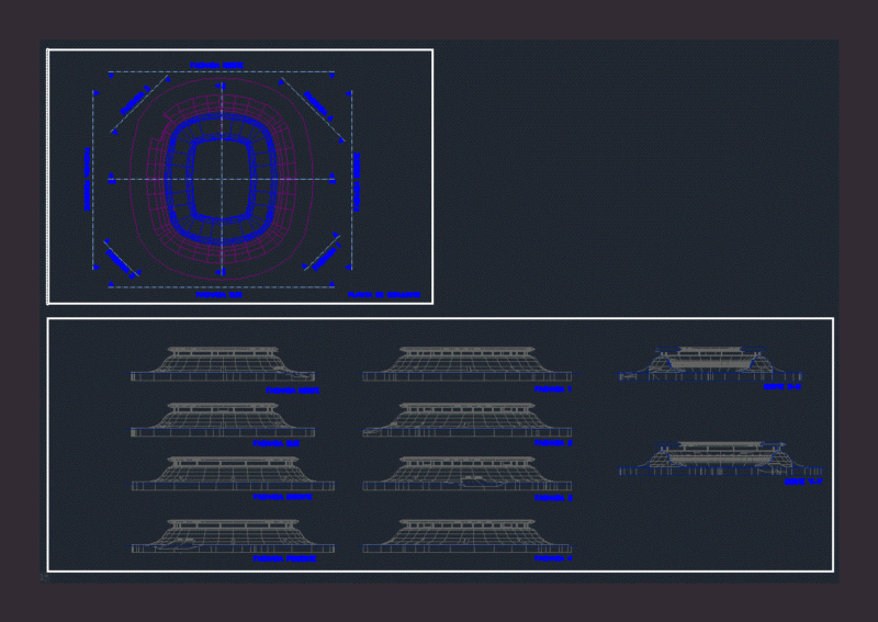 Mayor Estadio Chivas Of Guadalajara (Estadio Omnilife) DWG Block for AutoCAD