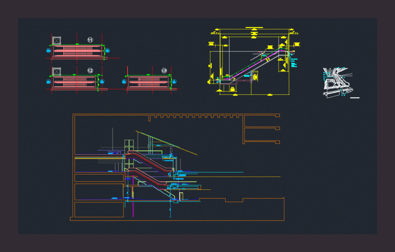 Mechanic Stairs DWG Block for AutoCAD