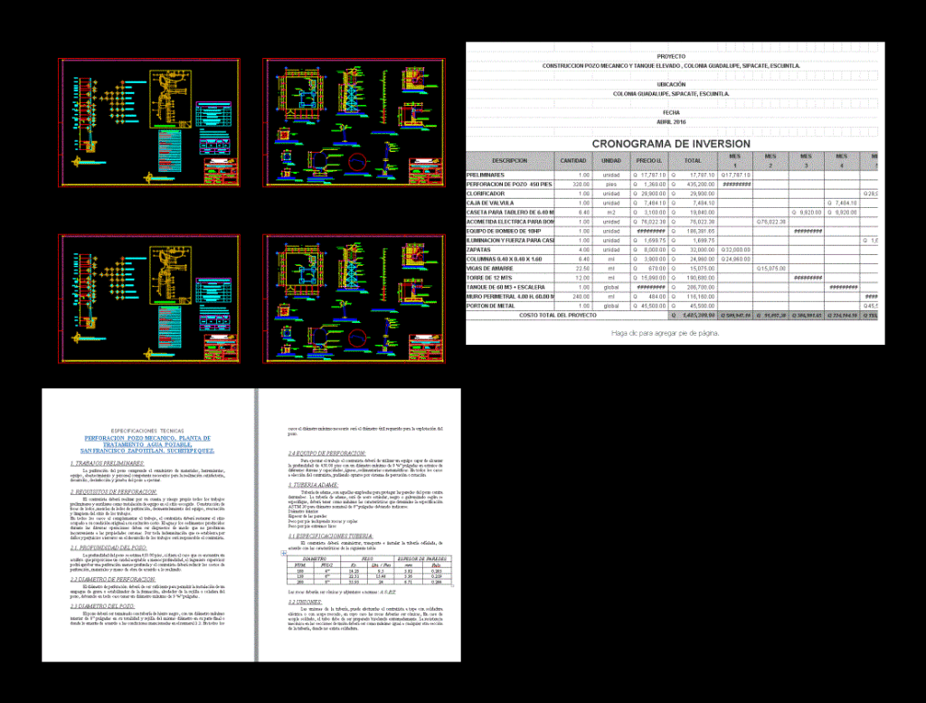 Mechanical Calculating Well – Water DWG Block for AutoCAD