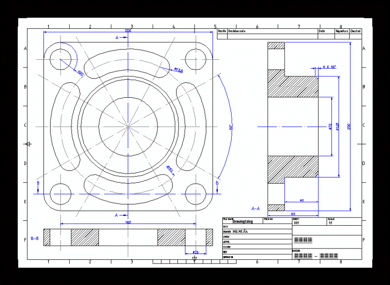 Mechanical Part DWG Block for AutoCAD