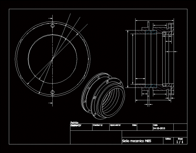 Mechanical Seal M85 DWG Model for AutoCAD