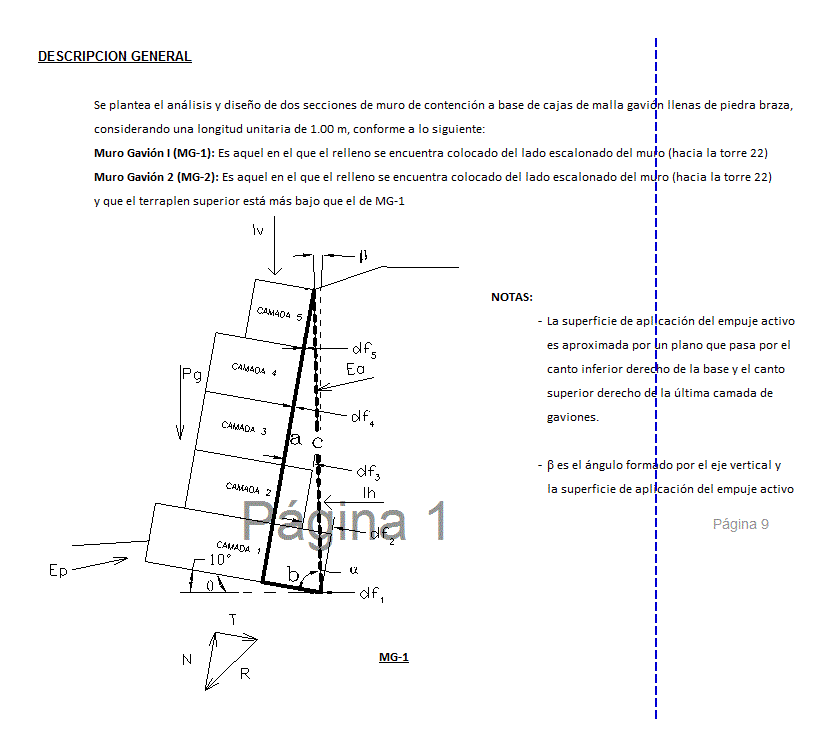 Memory CÁLculo Gabion Wall XLS Excel Spreadsheet