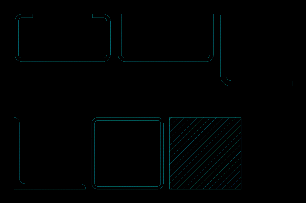 Metal Parts DWG Block for AutoCAD