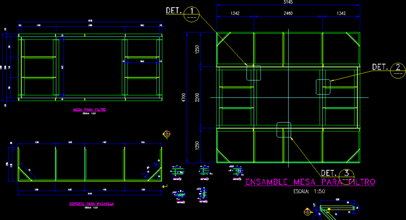 Metal Platform DWG Block for AutoCAD