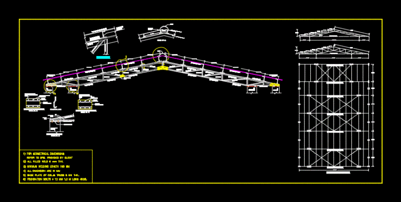 Metal Truss DWG Detail for AutoCAD