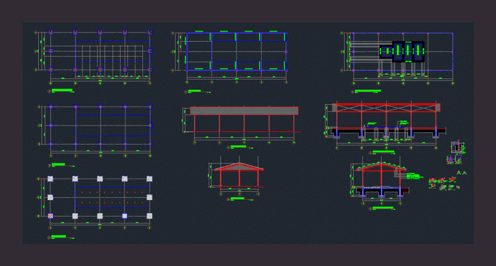 Metalic Structure Details DWG Full Project for AutoCAD