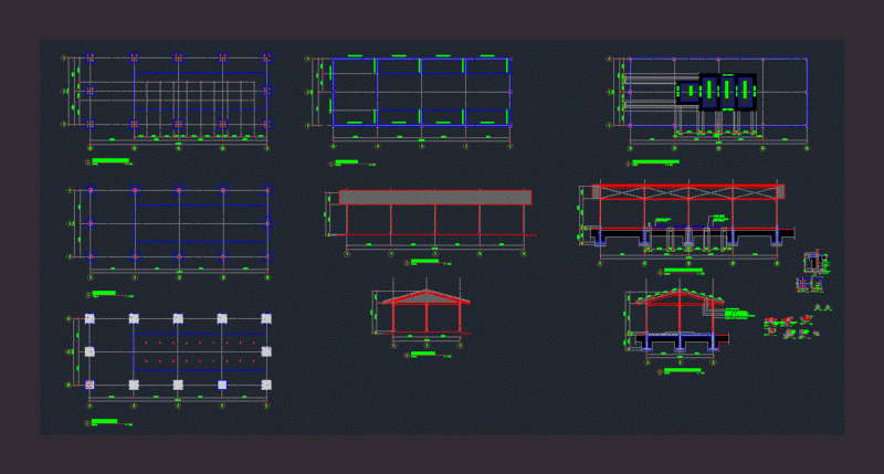 Metalic Structure Details DWG Full Project for AutoCAD