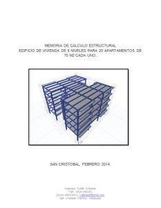 Metallic Building Structural Calculation Memory PDF (Document)