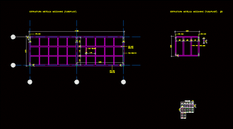 Metallic Structure Mezzanine DWG Block for AutoCAD