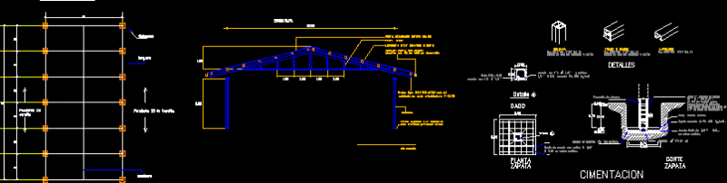 Metallic Structure Mon-Ten DWG Section for AutoCAD