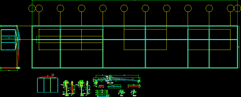 Metallic Structure Of Shed DWG Block for AutoCAD