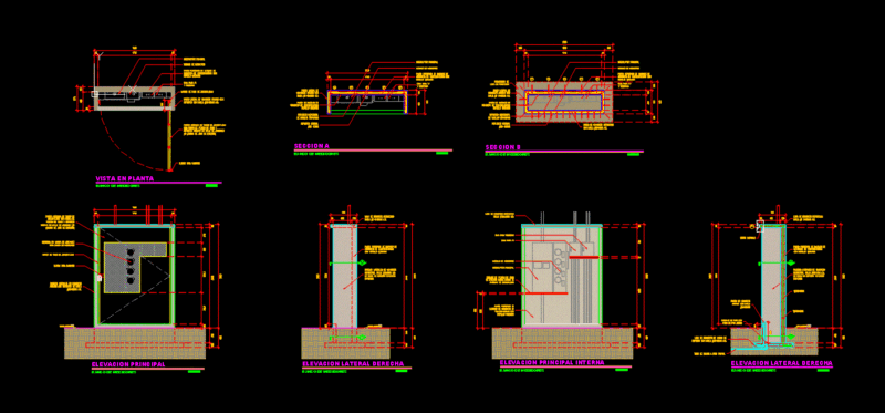 Meter Bank DWG Block for AutoCAD