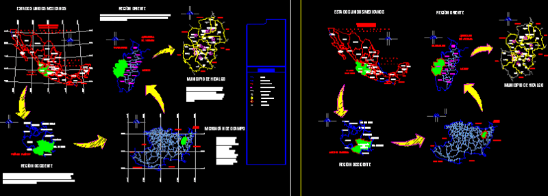 Mexico Map DWG Block for AutoCAD