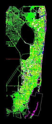 Miami City Map; Usa DXF Model for AutoCAD