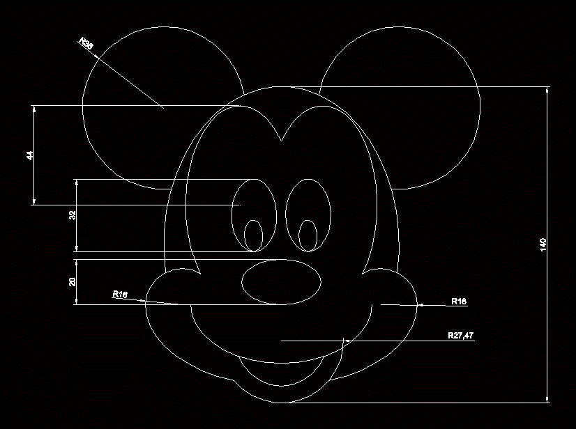 Mickey DWG Block for AutoCAD • Designs CAD