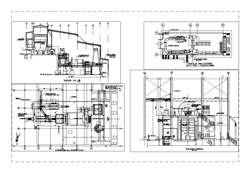 Mills Area Structure DWG Block for AutoCAD
