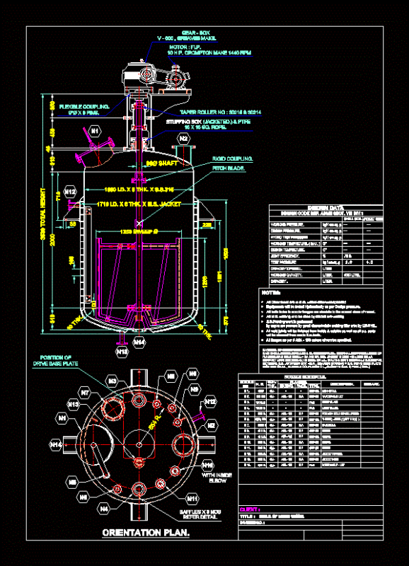 Mixing Vessel DWG Detail for AutoCAD
