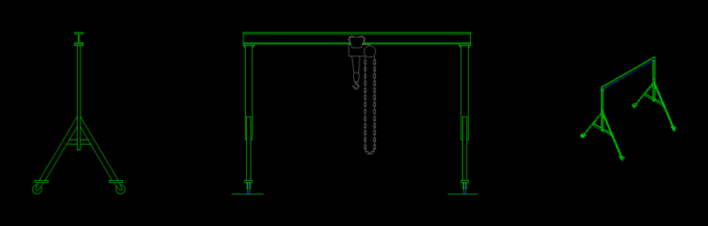 Mobile Gantry DWG Block for AutoCAD