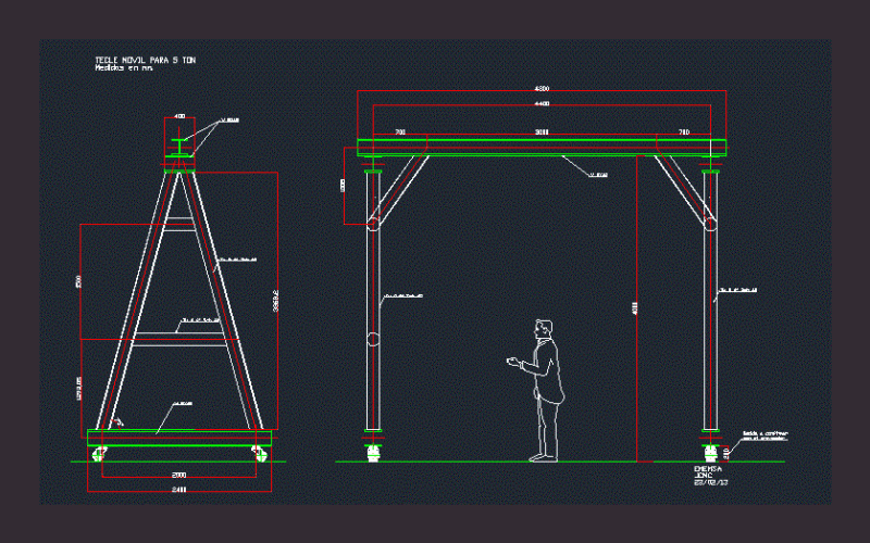 Mobile Tecle DWG Block for AutoCAD