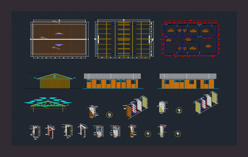 Module Camp Wood DWG Detail for AutoCAD
