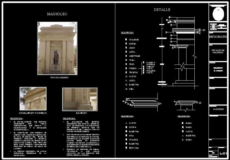 Molding Details – Restoration DWG Detail for AutoCAD