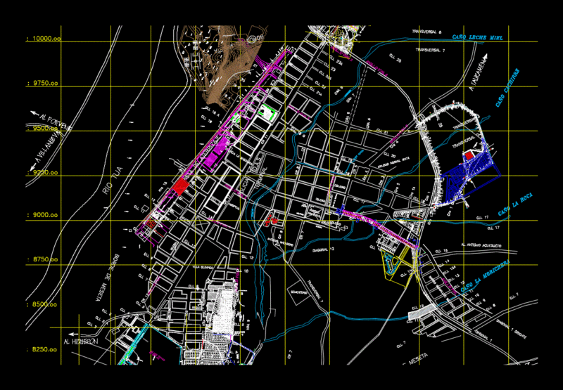 Monterrey Map Casanare DWG Block for AutoCAD