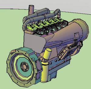 Motor 3D DWG Model for AutoCAD • Designs CAD