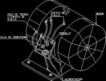 Desenho de motor elétrico em AutoCAD, Baixar CAD Grátis (102.85 KB)