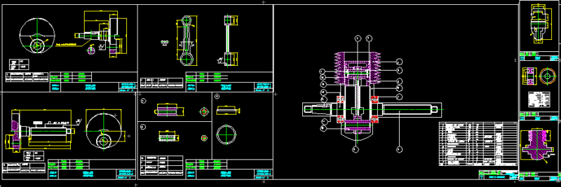 Motorcycle Engine Plane DWG Detail for AutoCAD