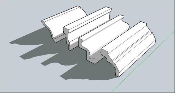 Mouldings 3D SKP Model for SketchUp