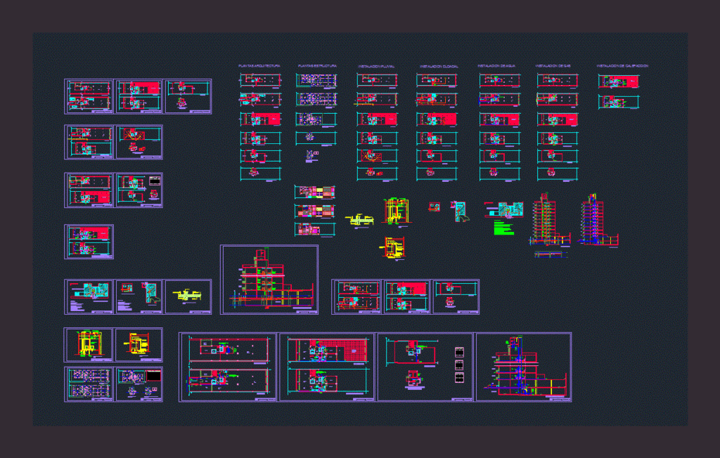 Multi – Several Facilities DWG Detail for AutoCAD