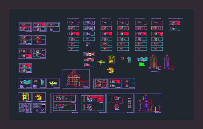 Multi – Several Facilities DWG Detail for AutoCAD
