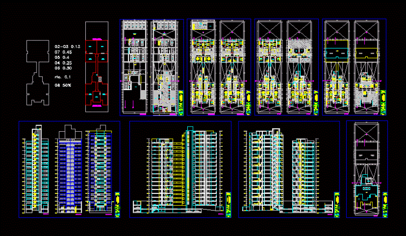 Multifamily Homes 20 DWG Block for AutoCAD