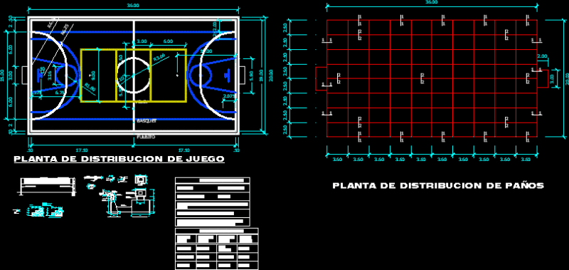 Multisport Slab Construction DWG Detail for AutoCAD