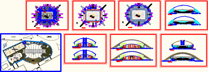Municipal Coliseum Design Study DWG Detail for AutoCAD