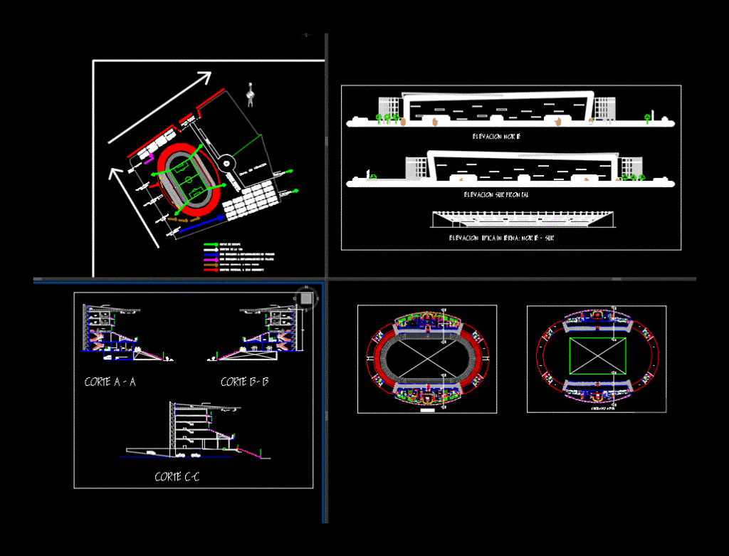 Municipal Stadium DWG Detail for AutoCAD
