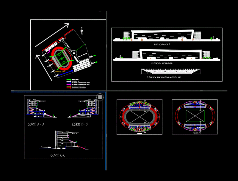 Municipal Stadium DWG Detail for AutoCAD