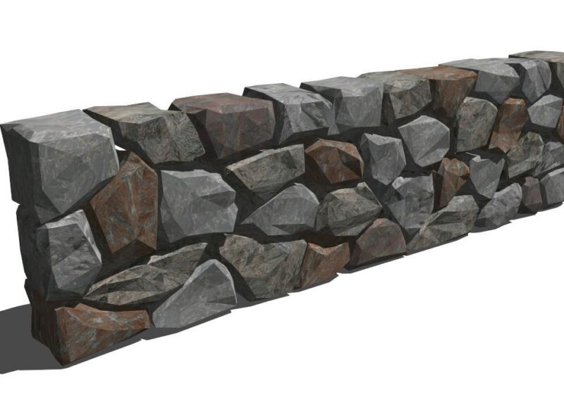 Natural Stone Parapet 3D SKP Model for SketchUp