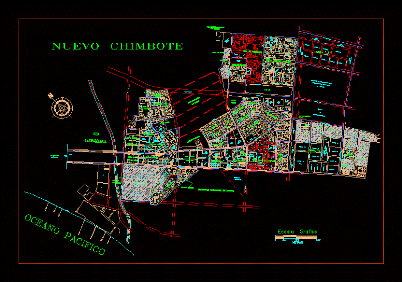 New Urban Plan Chimbote DWG Plan for AutoCAD
