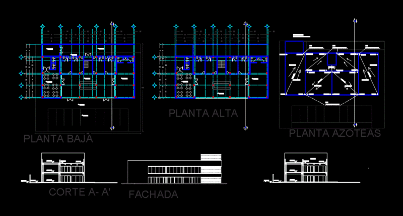 Office Building DWG Detail for AutoCAD