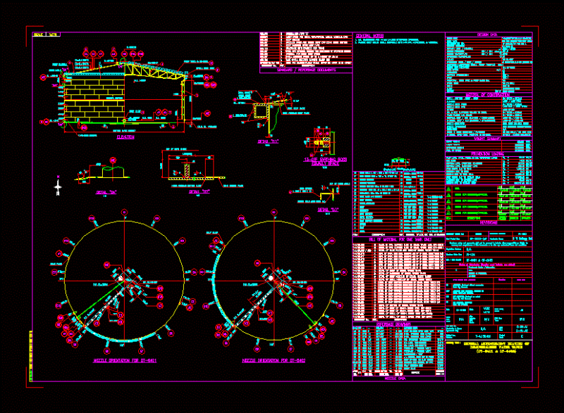 Oil Storage Tank DWG Block for AutoCAD