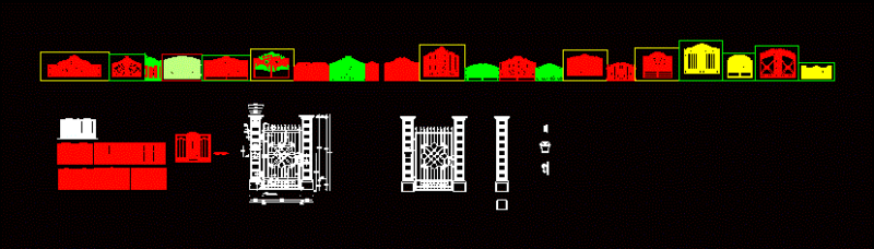Ornamental Gate Design DWG Detail for AutoCAD